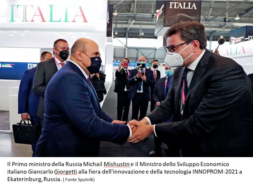 Italia-Russia, positivo il primo semestre 2021: l'export registra un crescita del +6%